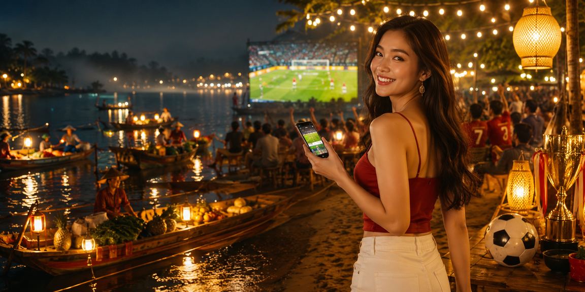 Người dùng Đà Lạt xem thông tin bóng đá đêm trên nền tảng dola